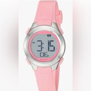 Amazon Essentials Women's Pink Digital Chronograph Resin Strap Watch NIB